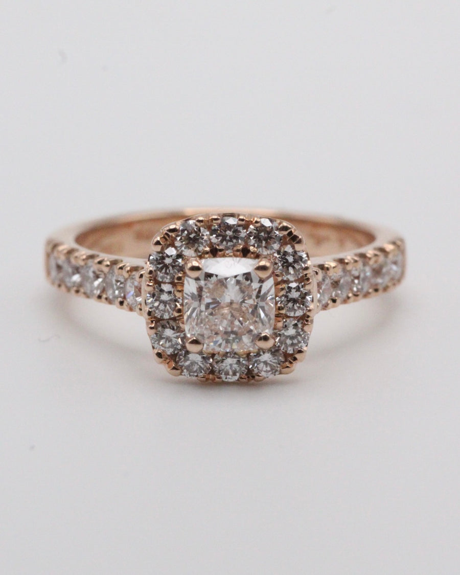 Cushion Diamond Halo Ring