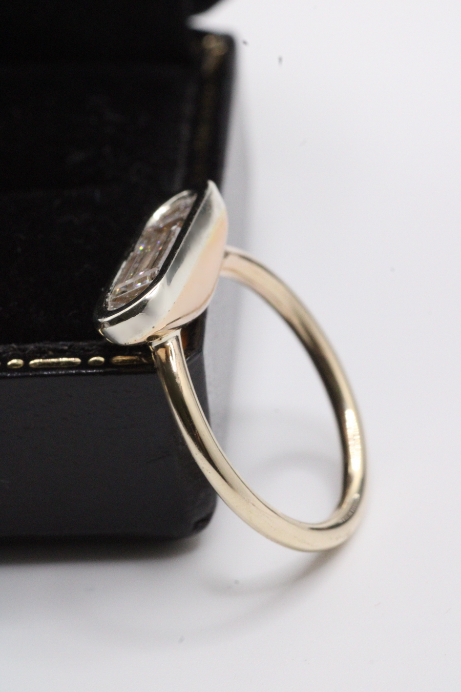 Baguette & Half Moon Diamond Ring