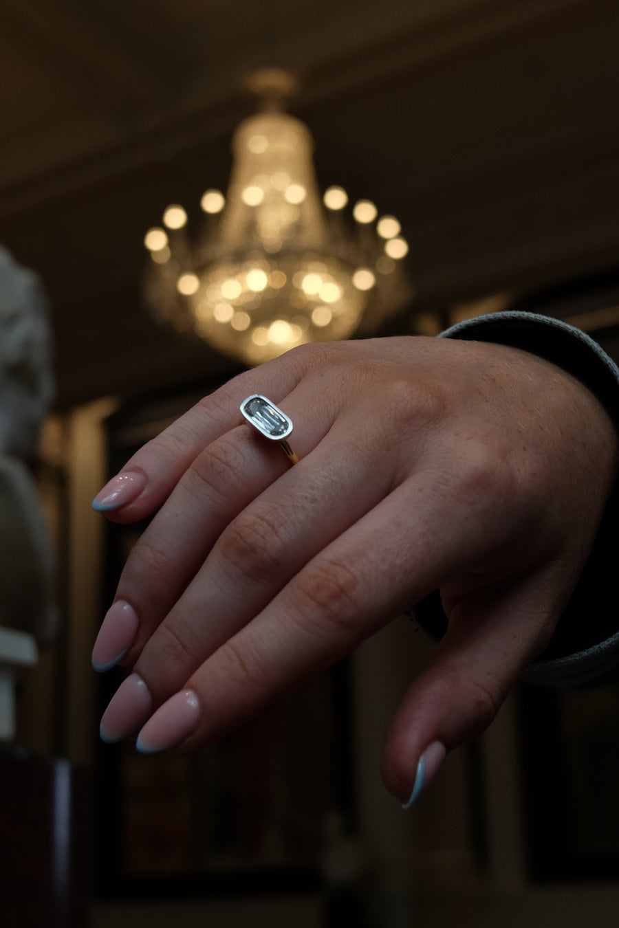 Cushion Scissors Cut Diamond Ring