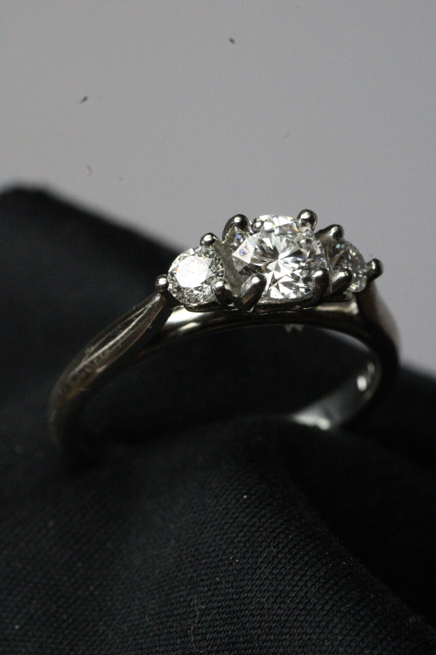 Round Diamond Trilogy Ring