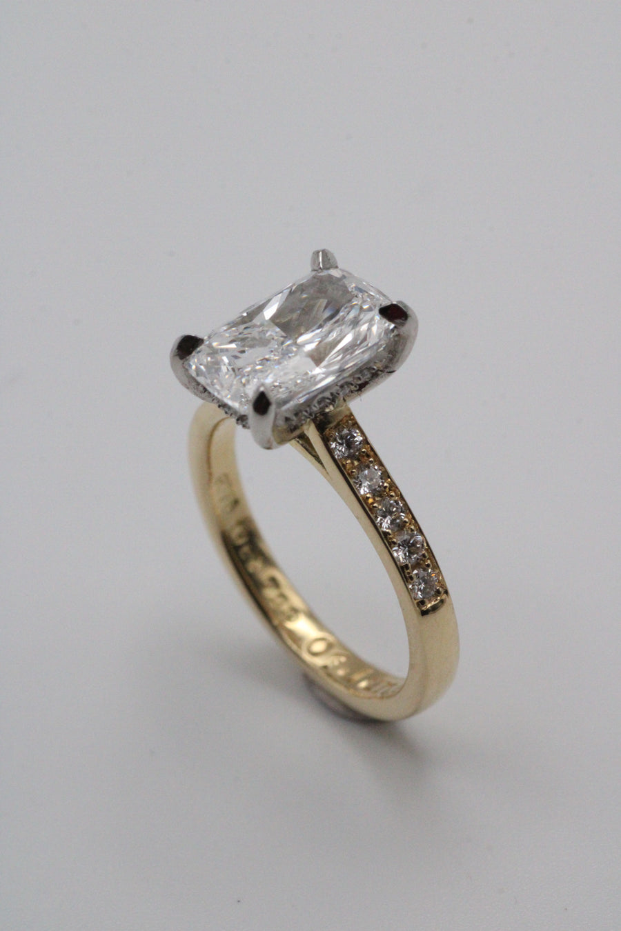 Elongated Cushion Diamond Ring