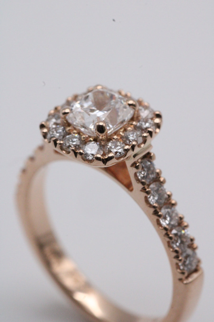 Cushion Diamond Halo Ring