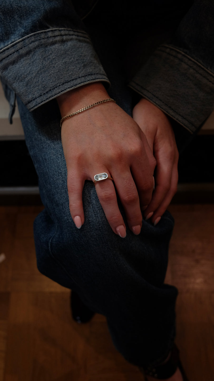 Cushion Scissors Cut Diamond Ring
