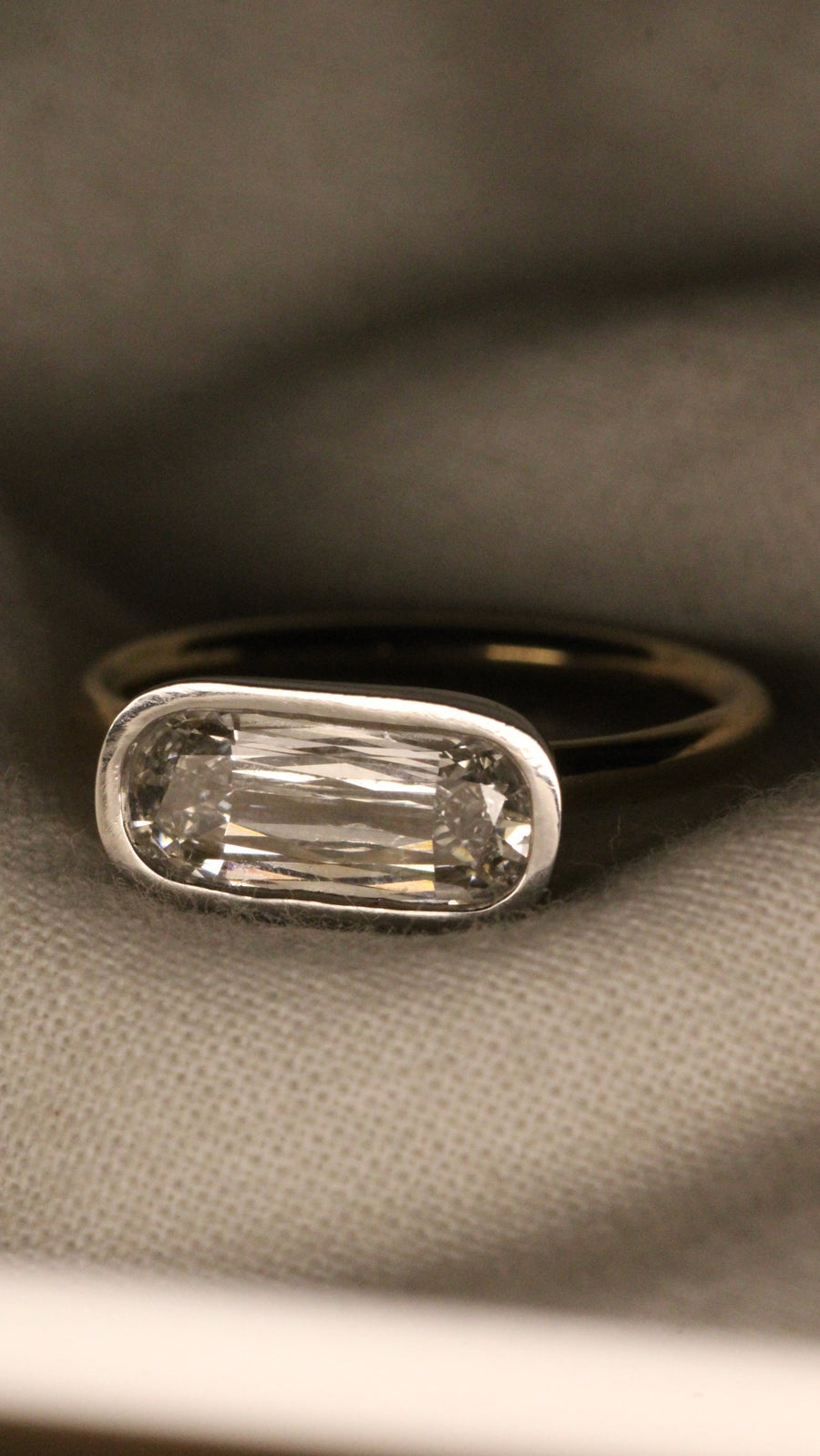 Cushion Scissors Cut Diamond Ring