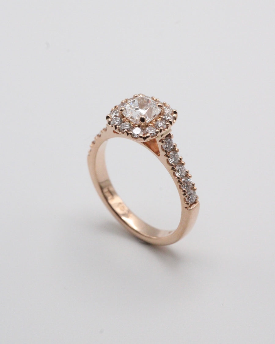 Cushion Diamond Halo Ring