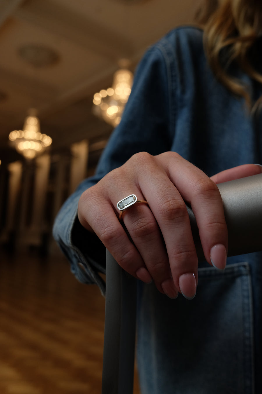 Cushion Scissors Cut Diamond Ring