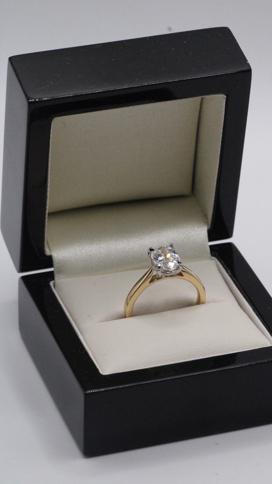 Oval Diamond Solitaire Ring