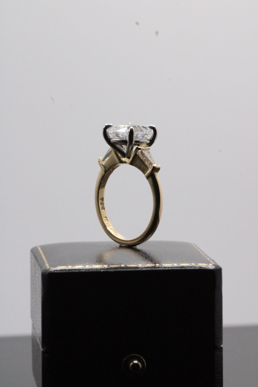 Cushion & Tapered Baguette Diamond Ring