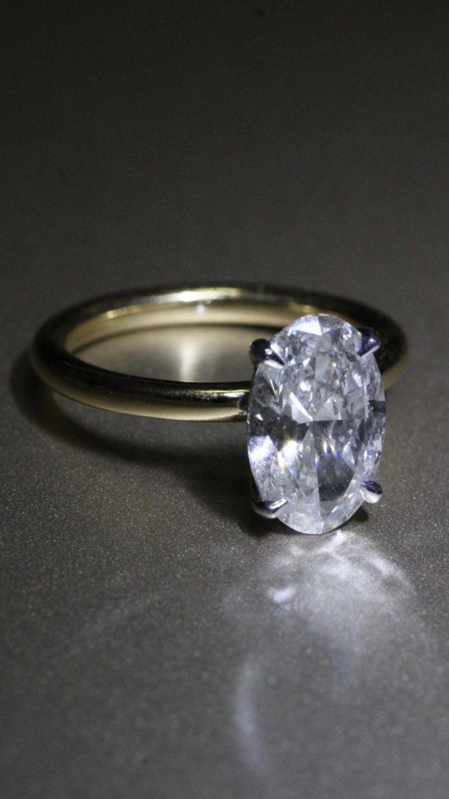 Oval Diamond Solitaire