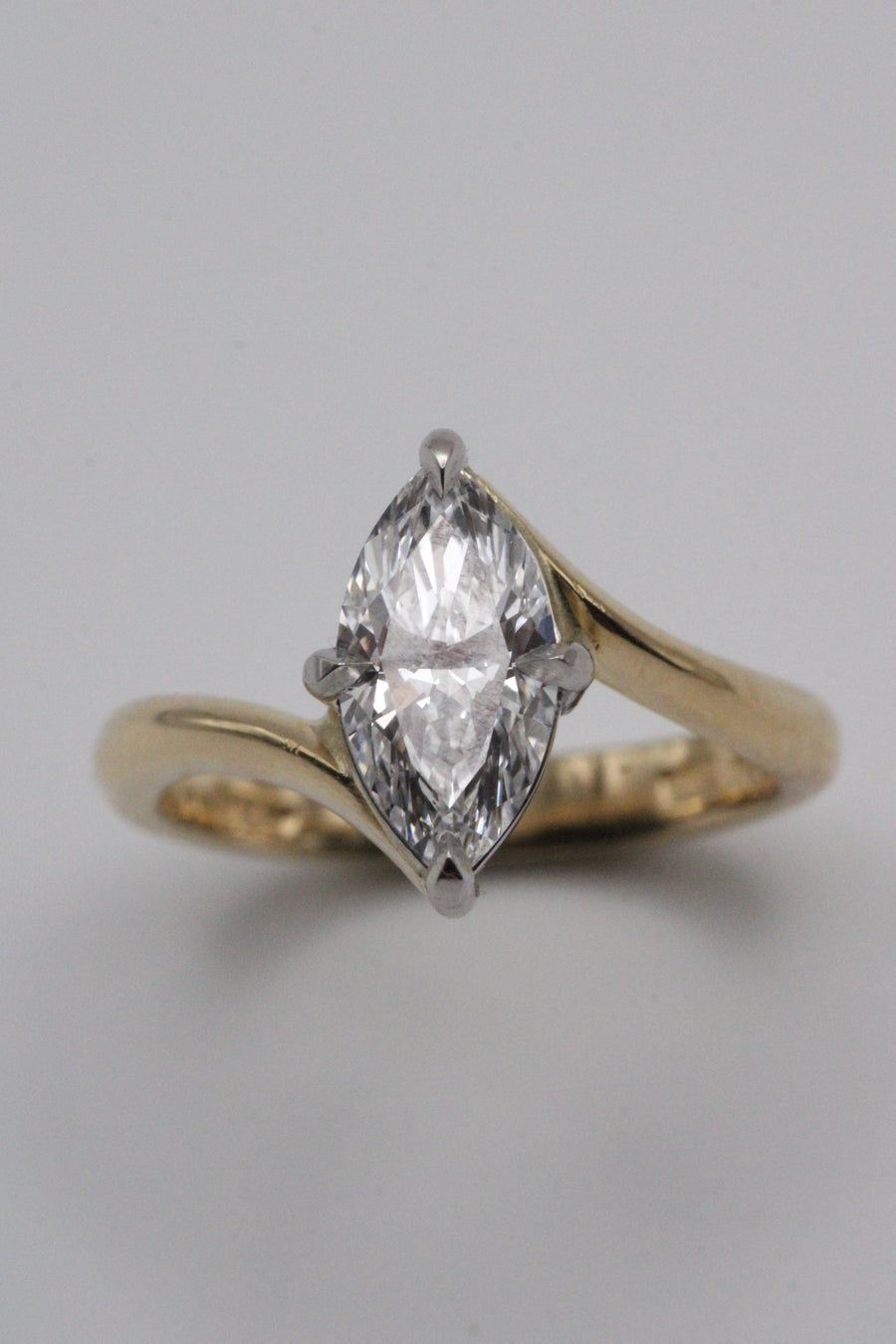 Twist Marquise Diamond Ring