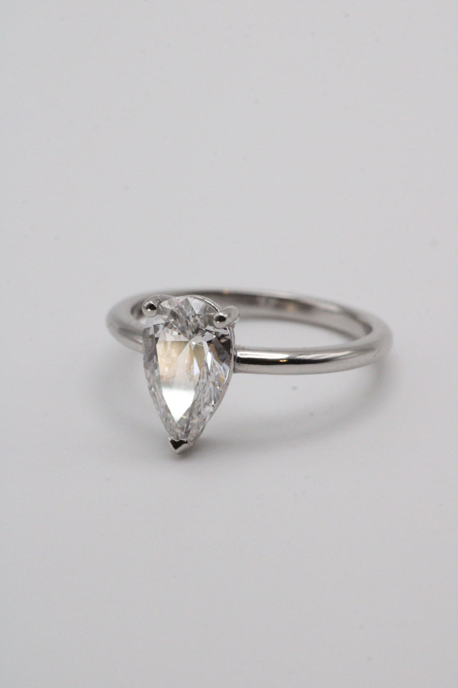 Pear Diamond Solitaire Ring