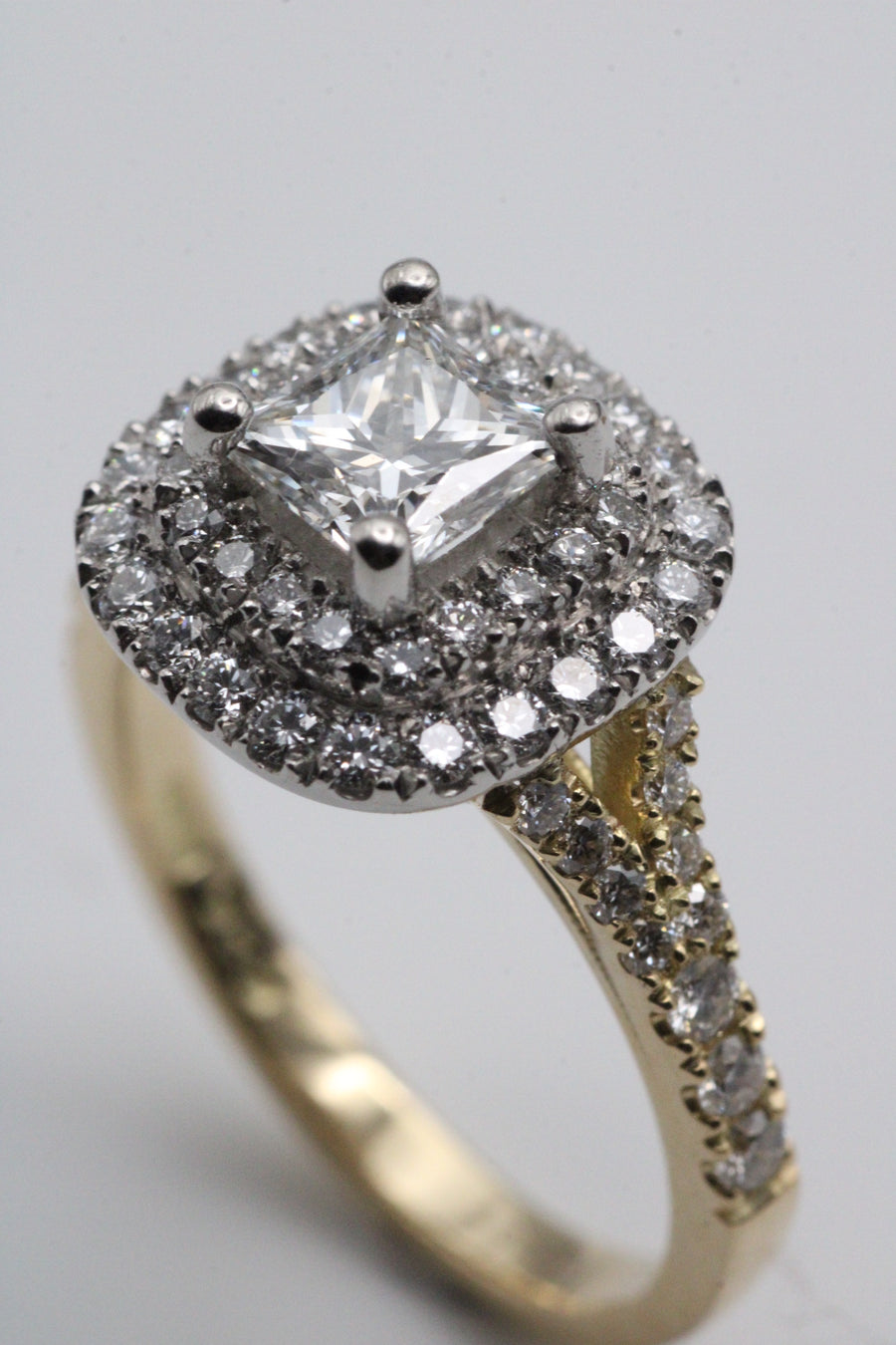 Princess Cut Double Halo Ring