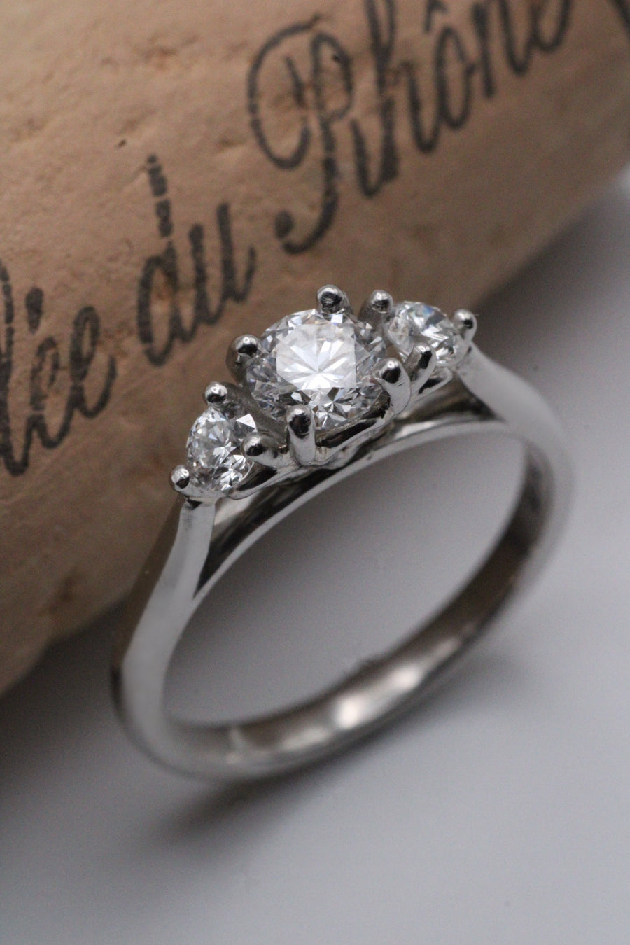 Round Diamond Trilogy Ring