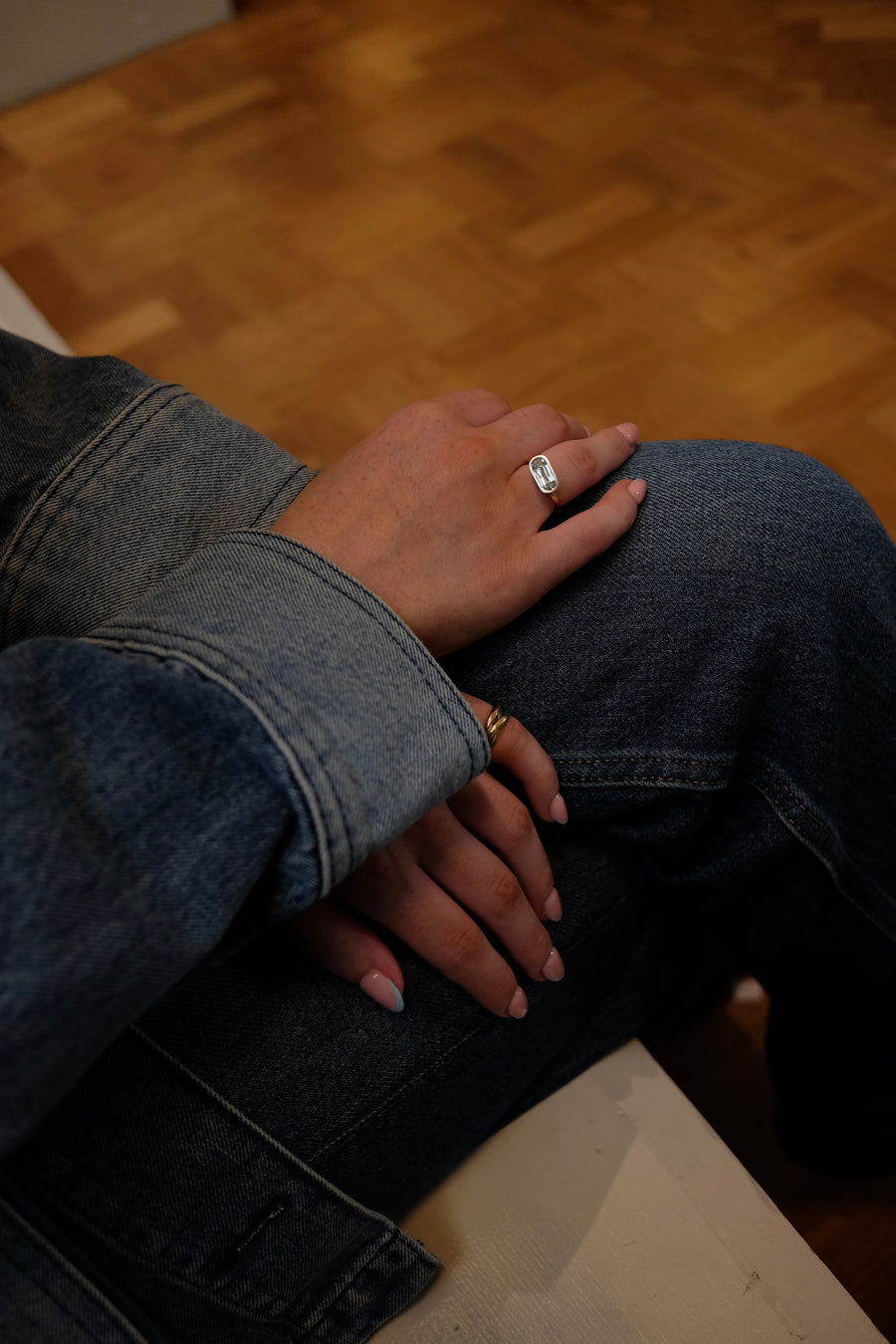 Cushion Scissors Cut Diamond Ring