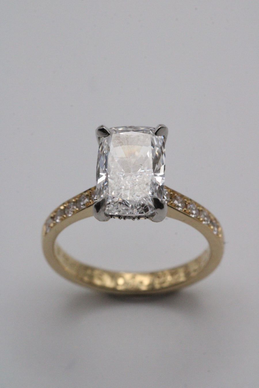 Elongated Cushion Diamond Ring