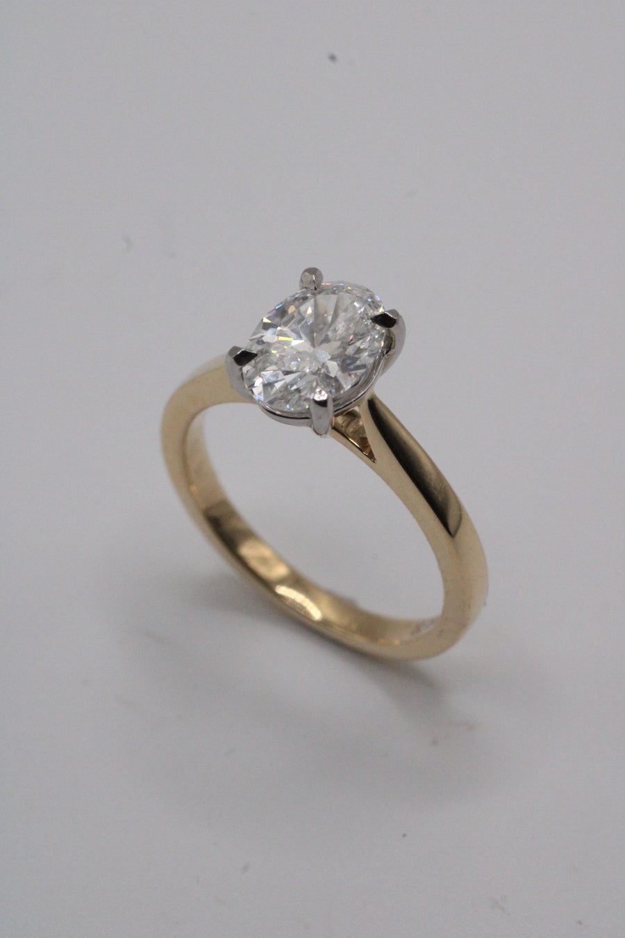 Oval Diamond Solitaire Ring