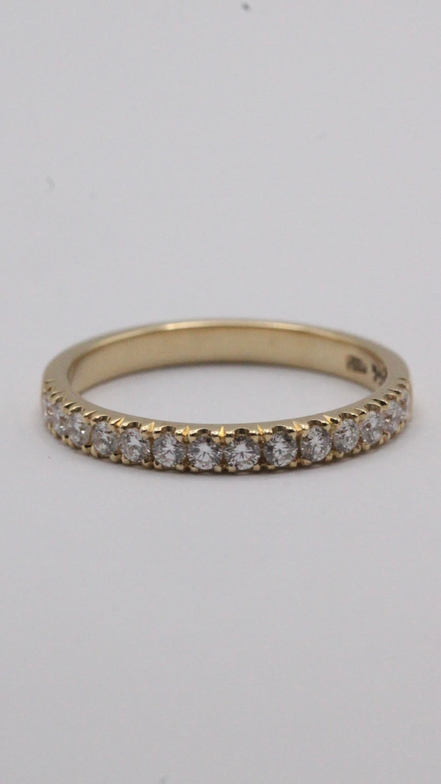 18ct Yellow Gold Castille Set Diamond Ring