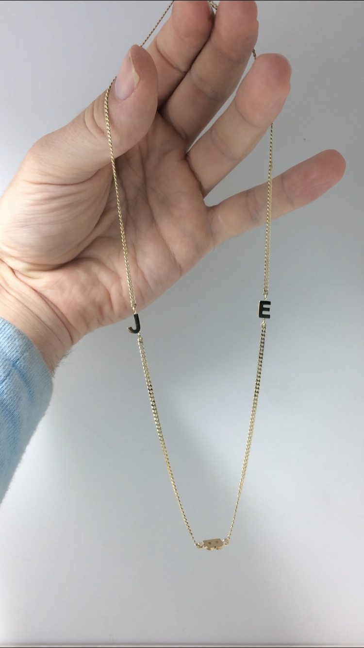 Modern Gold Initial Necklace