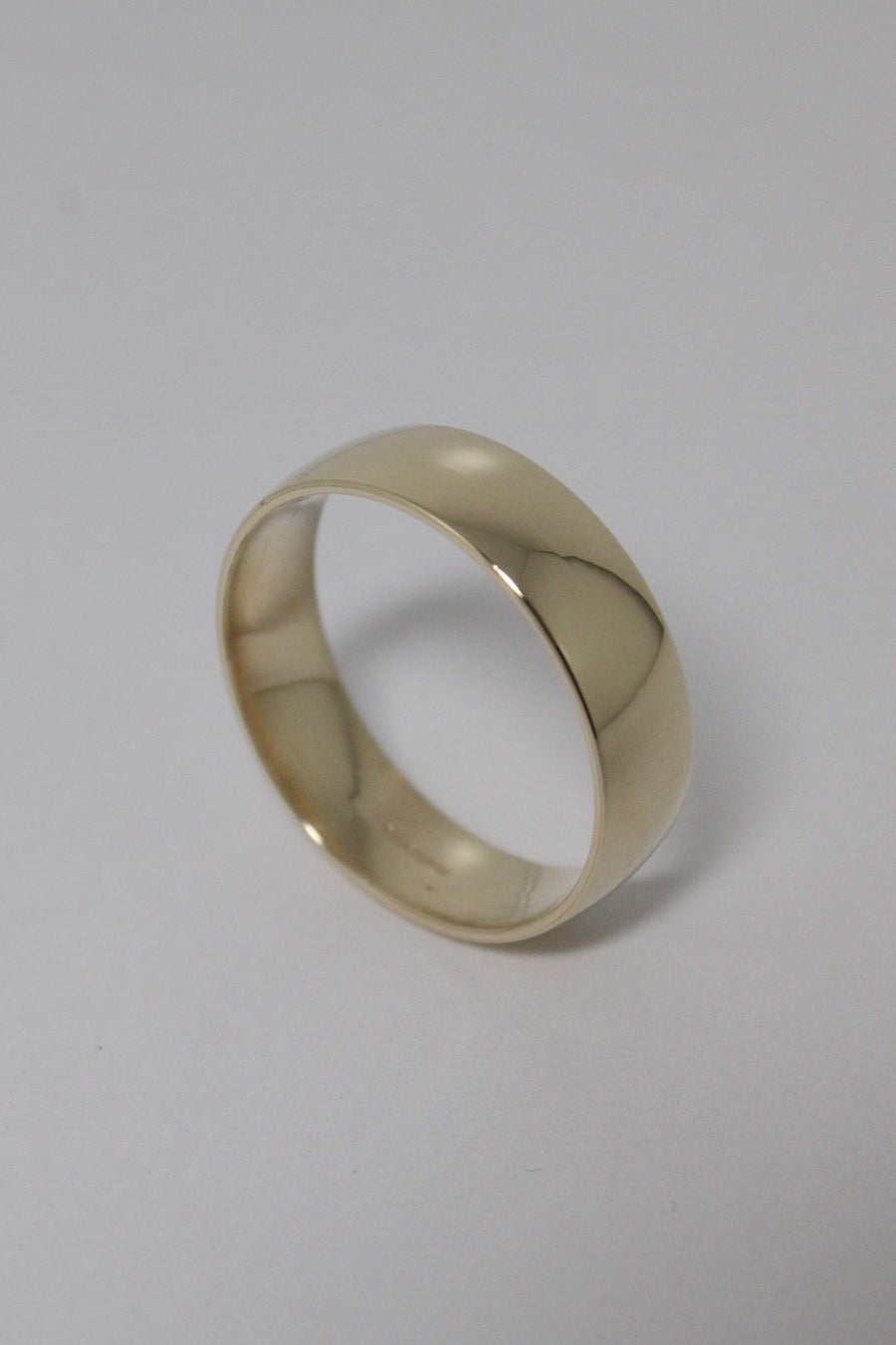 9ct Yellow Gold 6mm Domed Ring
